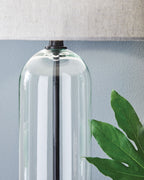 Kerrbrook - Glass Table Lamp - Clear / Black