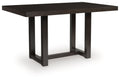 Neymorton - Rectangular Dining Room Counter Table - Dark Grayish Brown