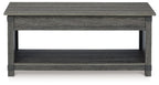 Freedan - Rect Lift Top Cocktail Table - Grayish Brown