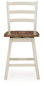 Brinfern - Swivel Stool (Set of 2) - Brown / Antique White