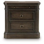 Wickenger - Two Drawer Night Stand - Dark Brown