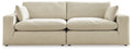 Elyza - Loveseat 2 Pc Sectional - Linen