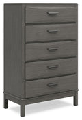 Mazing - Five Drawer Chest - Gray