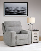 Biscoe - Power Recliner /Adj Headrest - Pewter