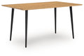Gretlynn - Rectangular Dining Room Table - Black / Natural