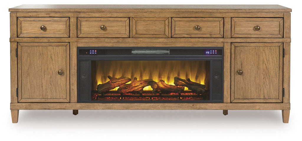 Sharlance - 81" TV Stand With Electric Fireplace