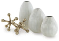 Azerton - Accessory Set (Set of 5) - White / Gold Finish