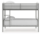 Lanceburg - 3 Pc. - Twin Over Twin Bunk Bed And 2 Mattresses - Gray
