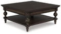 Veramond - Square Cocktail Table - Dark Brown