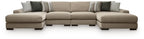 Linenhause - 4-Piece Double Chaise Sectional - Dune