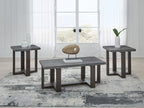 Dynnford - Occasional Table Set (Set of 3) - Gray / Brown