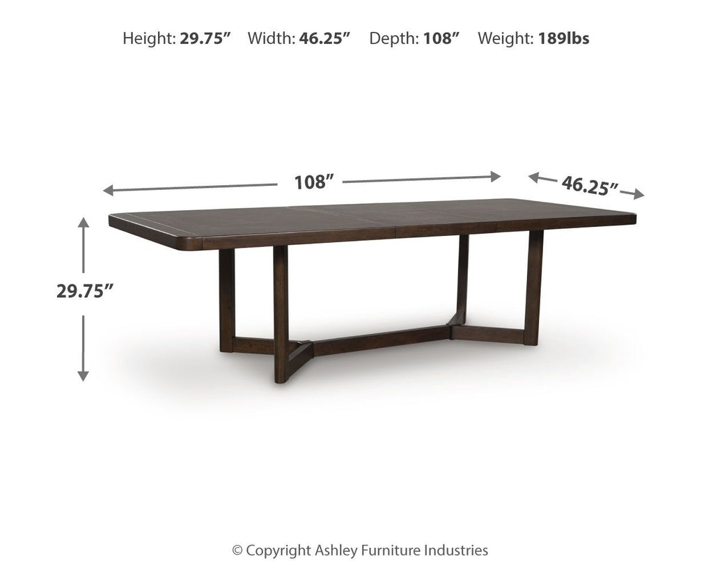 Dilenno - Rectangular Dining Room Extension Table - Dark Brown