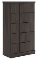 Shaehartin - Five Drawer Chest - Dark Brown