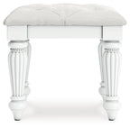 Kozlani - 3 Pc. - Vanity, Mirror And Stool - White