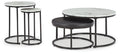 Jusmour - Occasional Nesting Table (Set of 4) - Black / White