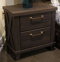 Vonitta Bay - Two Drawer Night Stand - Dark Brown