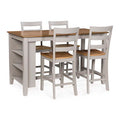 Harperfeld - Dining Room Counter Table Set (Set of 5) - Natural / Gray