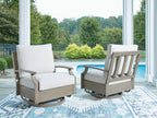 Rainier Ranch - Swivel Glider Chair With Cushion - Brown / Beige
