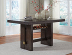 Burkhaus - Rectangular Dining Room Counter Table - Dark Brown