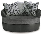 Brixley Pier - Oversized Swivel Accent Chair - Graphite