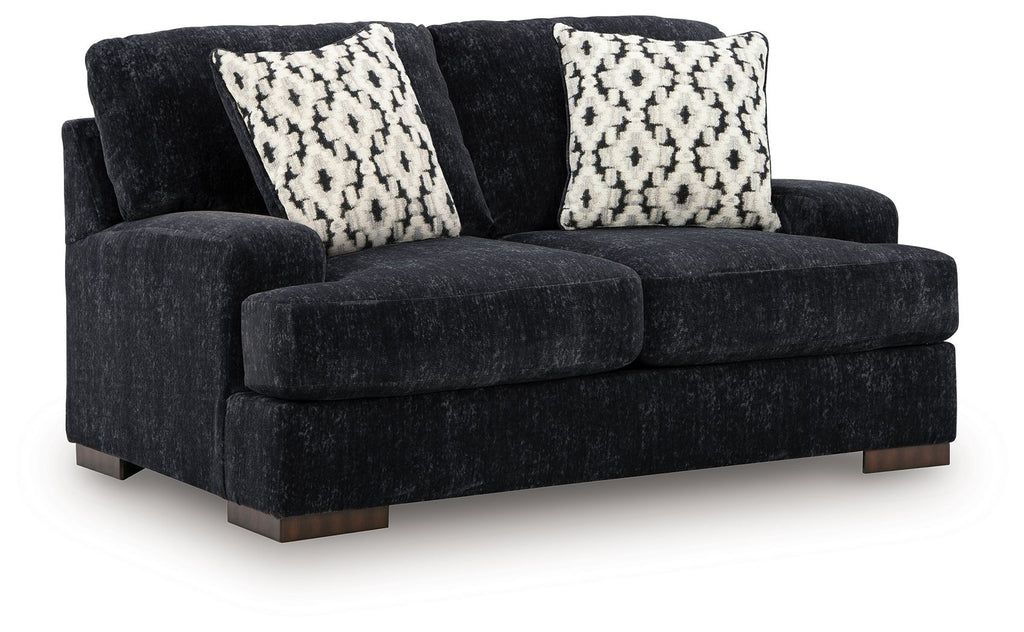 Whitmore Manor - Loveseat - Black Pearl