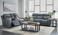 Mindanao - 2 Pc. - Power Reclining Sofa, Power Reclining Loveseat with Console - Steel