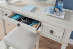Robbinsdale - Vanity With Stool (Set of 2) - Antique White