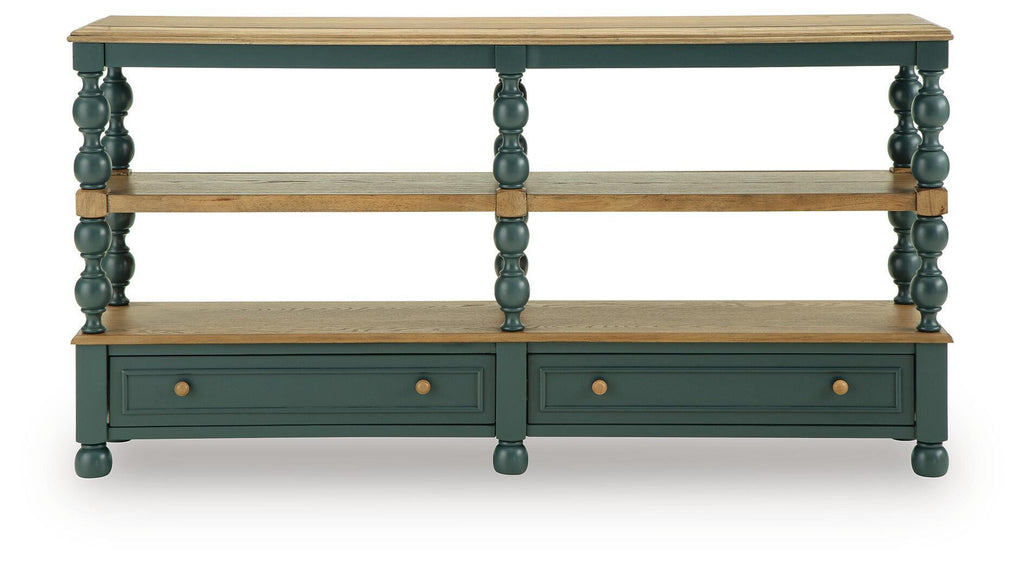 Finnworth - Console Sofa Table - Blue / Brown