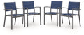 Rocky Creek - Sling Arm Chair (Set of 4) - Blue / Gray