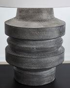 Wahida - Poly Table Lamp - Distressed Black