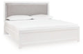 Maeling - King Upholstered Panel Bed - White