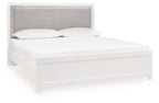 Maeling - King Upholstered Panel Bed - White