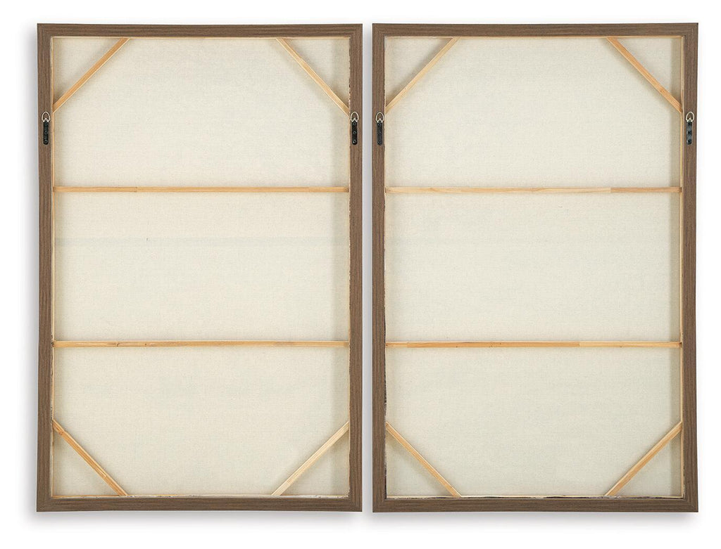 Stormish - Wall Art Set (Set of 2) - Beige / Brown