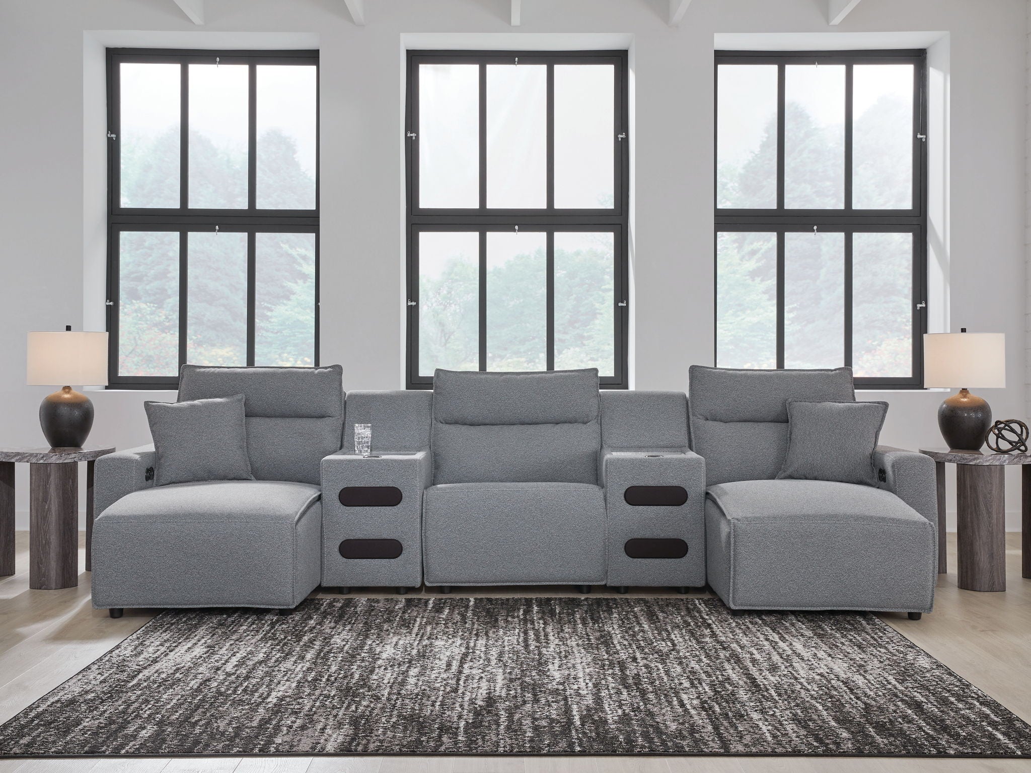 Modmax II - Reclining Sectional - Salt And Pepper