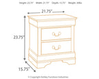 Alisdair - Two Drawer Night Stand - Reddish Brown