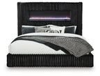 Tayleena - Upholstered Bed With Fireplace And Wireless Audio