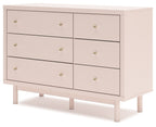 Wistenpine - Six Drawer Dresser - Blush
