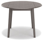 Shullden - Round Drm Drop Leaf Table - Gray
