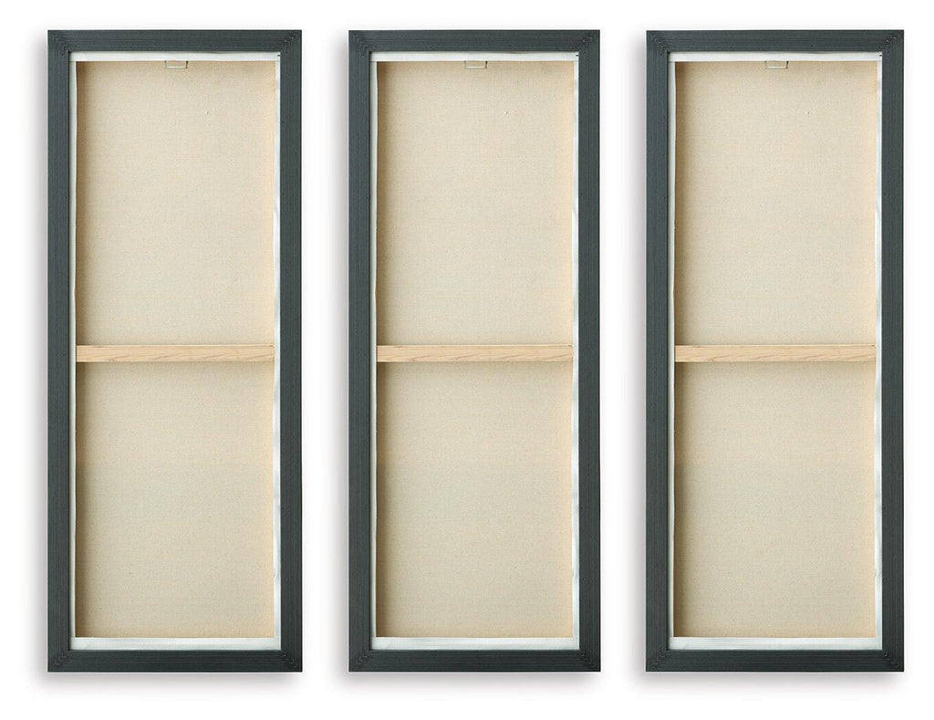 Larrondale - Wall Art Set (Set of 3) - Black / Gray / Brown