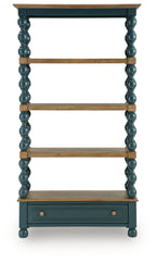 Finnworth - Bookcase - Blue / Brown