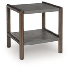 Kallenny - Rectangular End Table - Brown / Gray