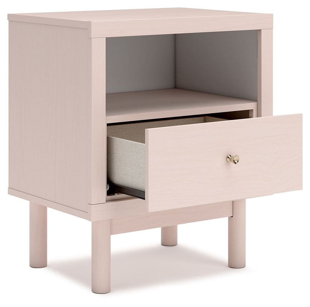 Wistenpine - One Drawer Night Stand - Blush
