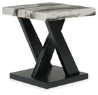 Cendill - Occasional Table Set (Set of 3) - Dark Brown / White / Black
