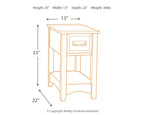 Breegin - Chair Side End Table - 1 Drawer - Brown