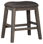 Caitbrook - Upholstered Stool (Set of 2) - Gray