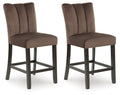 Jeshina - Upholstered Barstool (Set of 2) - Mocha