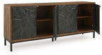 Dorannby - Accent Cabinet - Black / Brown