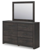 Hollivern - Dresser And Mirror - Dark Gray
