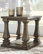 Johnelle - Rectangular End Table - Gray
