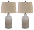 Marnina - Ceramic Table Lamp (Set of 2) - Taupe